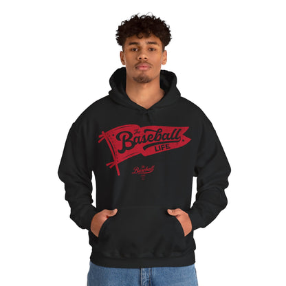 Classic Pennant Hoodie - Red Print