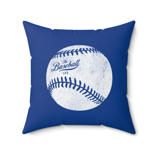 Accent Pillow_Weathered Baseball_Royal Blue