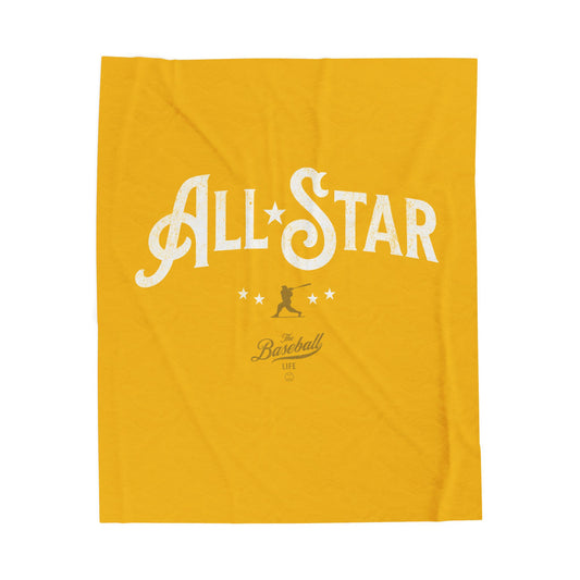 Velveteen Plush Blanket_All-Star_Yellow Gold