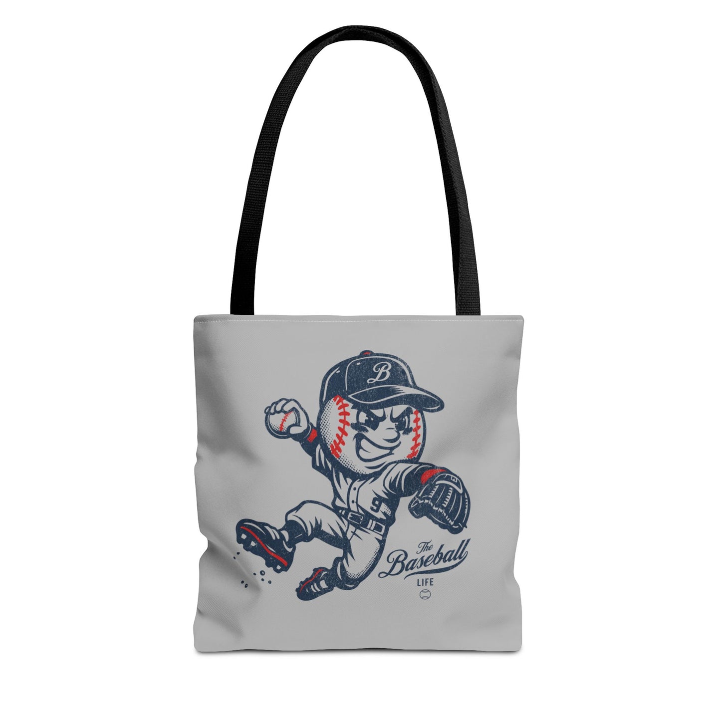 Mr. Baseball Mascot Leaping Throw Tote