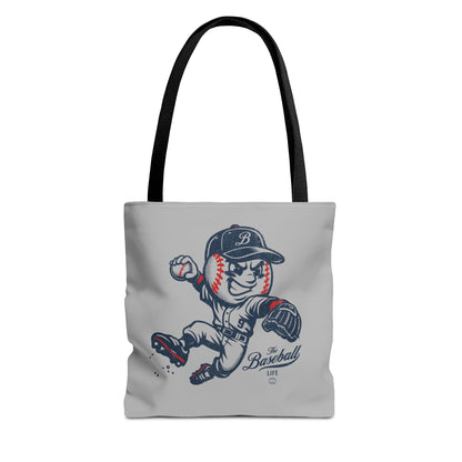 Mr. Baseball Mascot Leaping Throw Tote