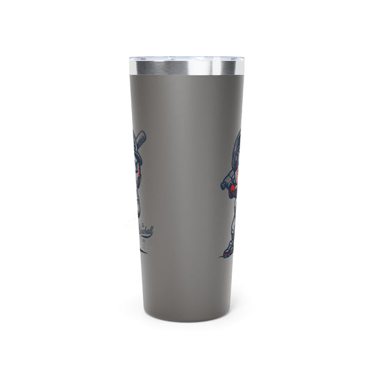 22oz Insulated Travel Tumbler_Mr. Baseball Mascot Batting
