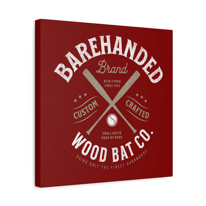 Barehanded Wood Bat Co. Wall Art Canvas_Cardinal Red