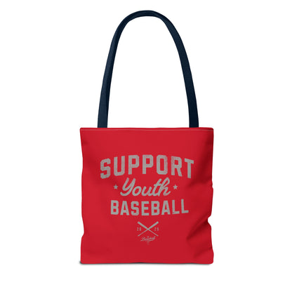 Support Youth Baseball Tote Bag_Red
