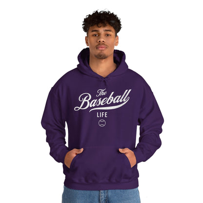 The Baseball Life Hoodie_White Print