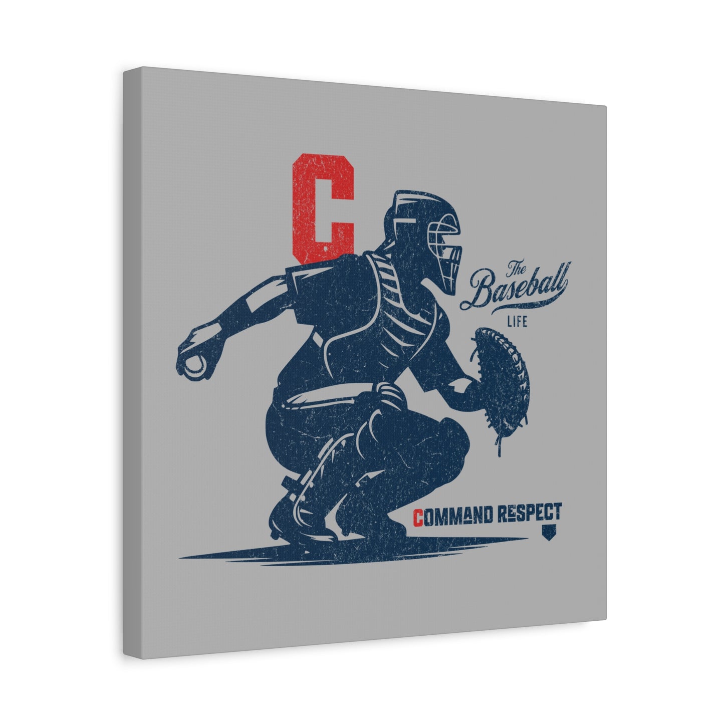 Catcher_Command Respect Wall Art Canvas_Light Gray