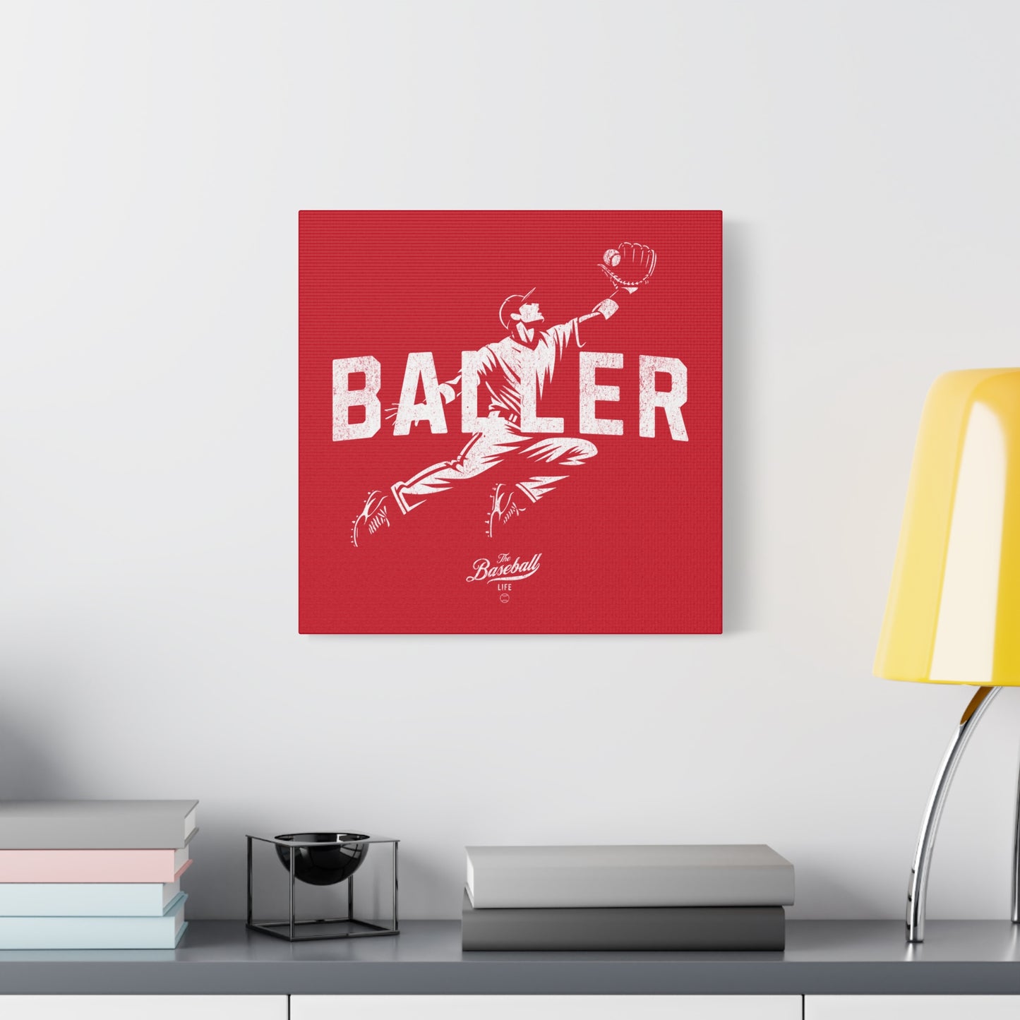 Baller Wall Art Canvas_Red