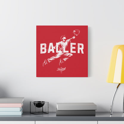 Baller Wall Art Canvas_Red