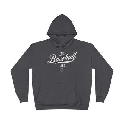 The Baseball Life Hoodie w/Grommets_White Print