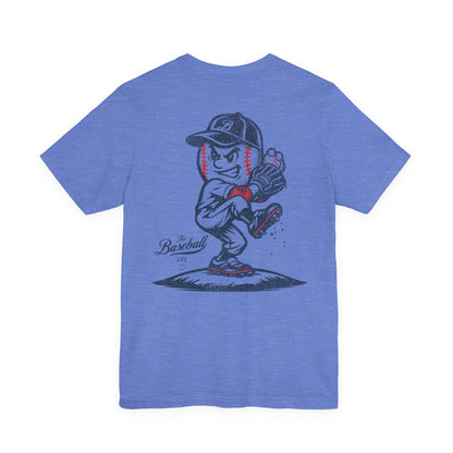 Mr. Baseball Mascot Pitching LEFTY T-Shirt
