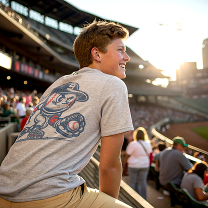 Mr. Baseball Mascot Fielding T-Shirt