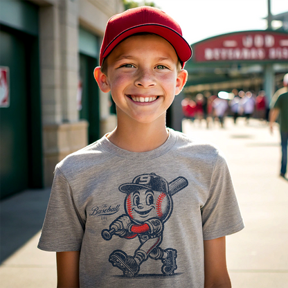 Youth Mr. Baseball Mascot Batter Up! T-Shirt