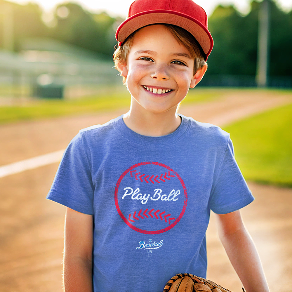Youth Play Ball Graphic Baseball T-Shirt