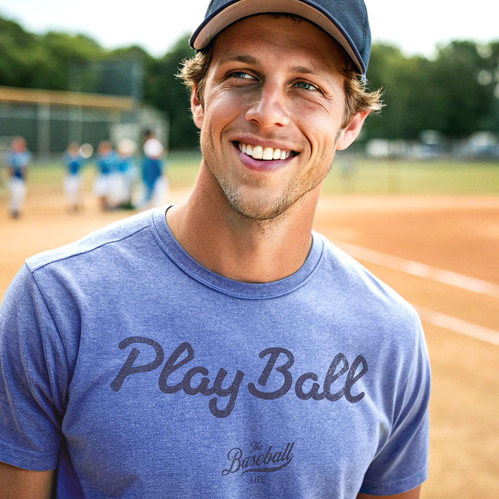 Play Ball_Navy Print T-Shirt
