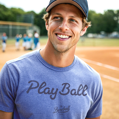Play Ball_Navy Print T-Shirt