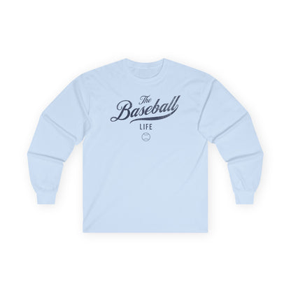The Baseball Life Long Sleeve T-Shirt_Navy Print
