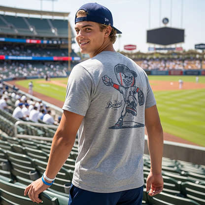 Mr. Baseball Mascot Pitching T-Shirt