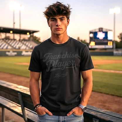 Franchise Player Baseball T-Shirt - Black