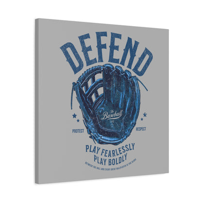 Defend Glove Wall Art Canvas_Silver Gray