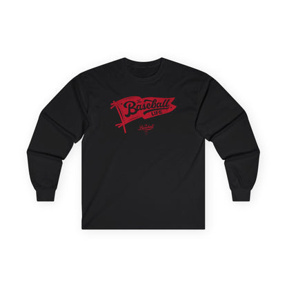 Classic Pennant_Red Print Long-Sleeve