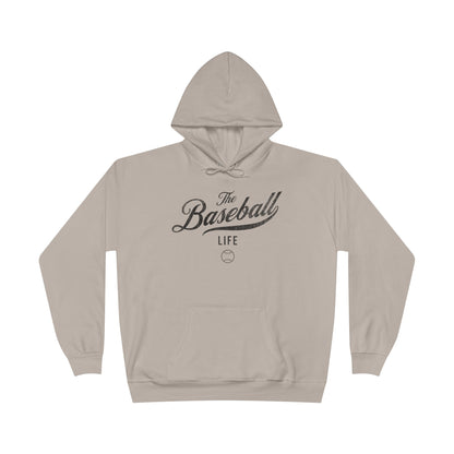 The Baseball Life Hoodie w/Grommets_Black Print