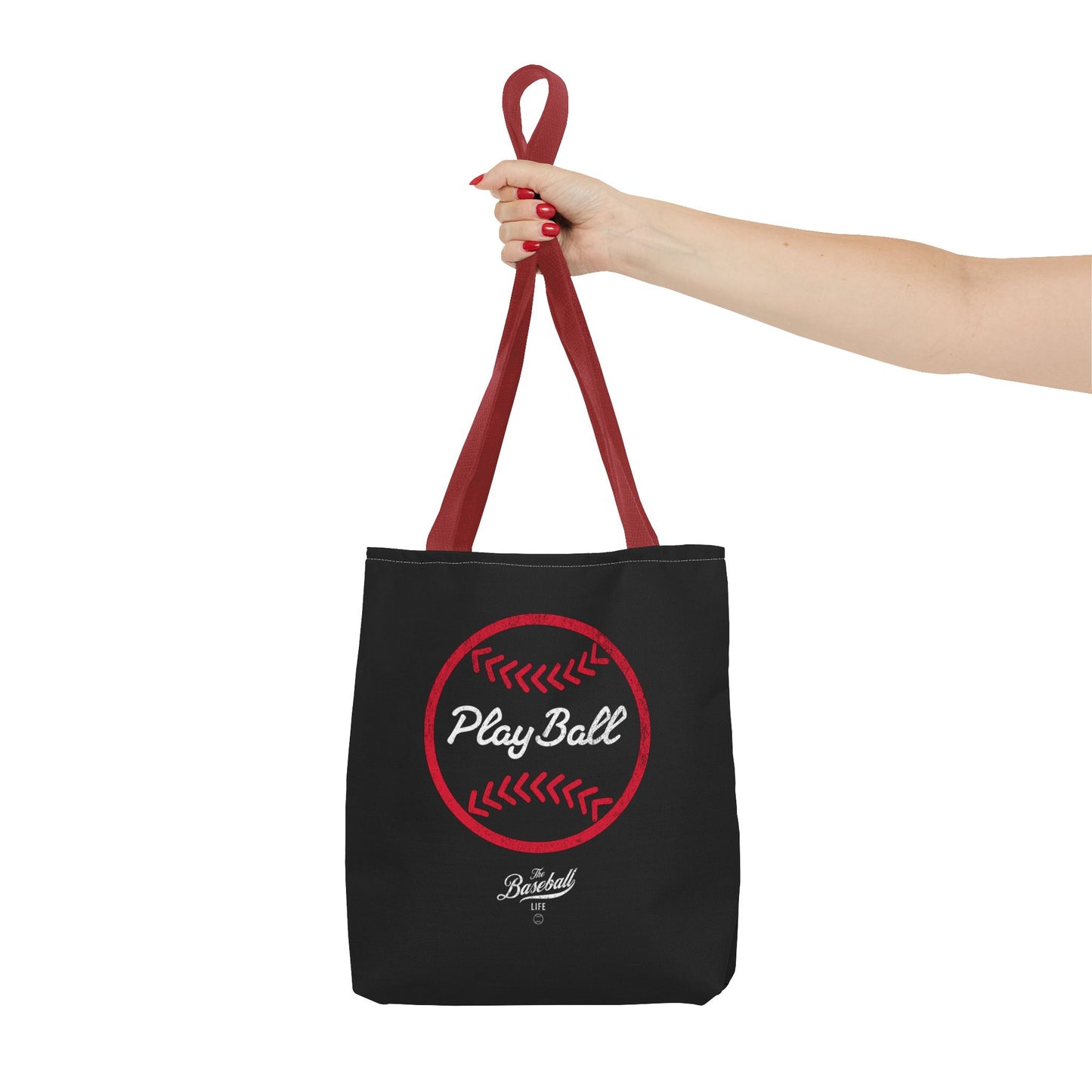 Baseball Icon Play Ball Tote Bag_Black