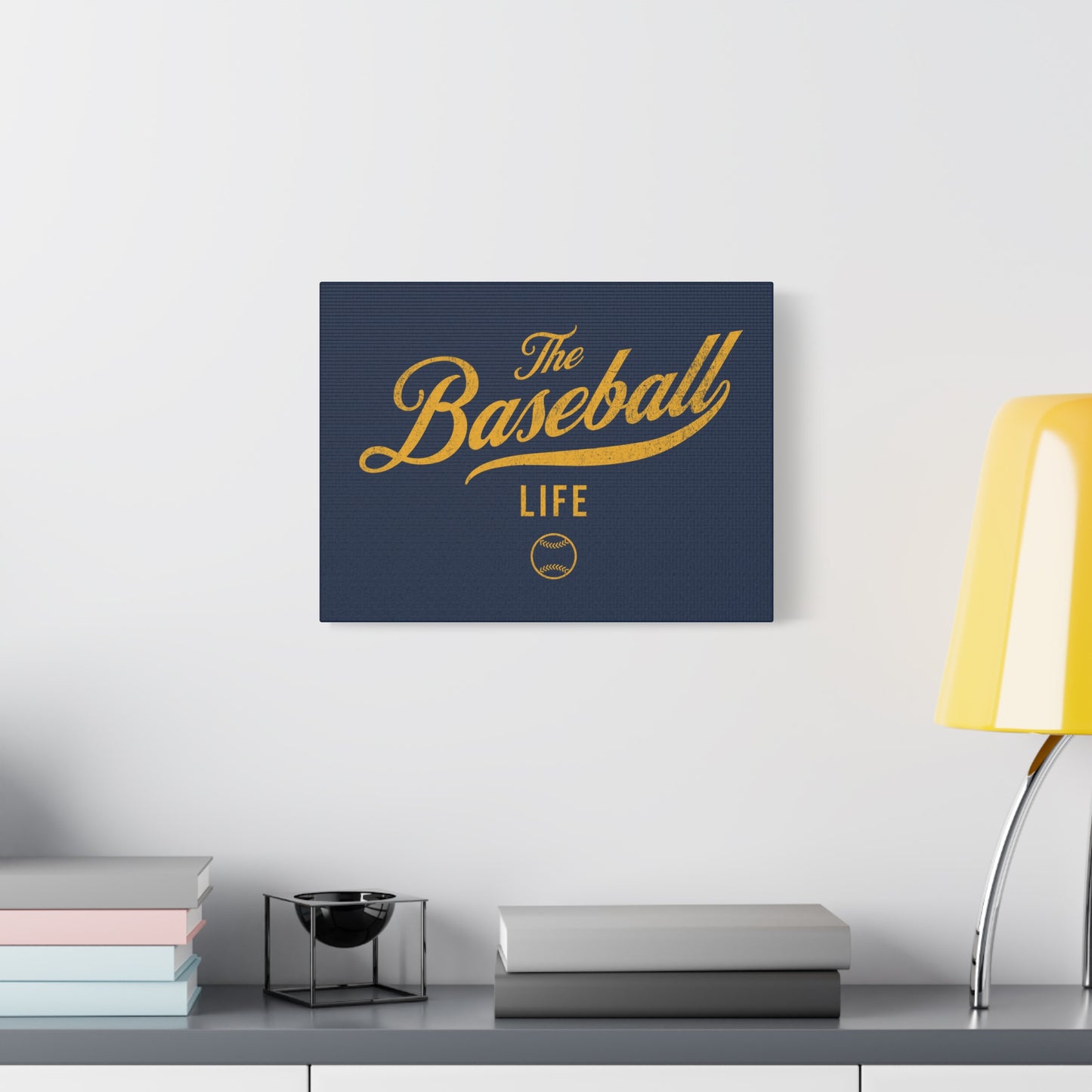 Wall Art Canvas_Navy w Yellow Gold