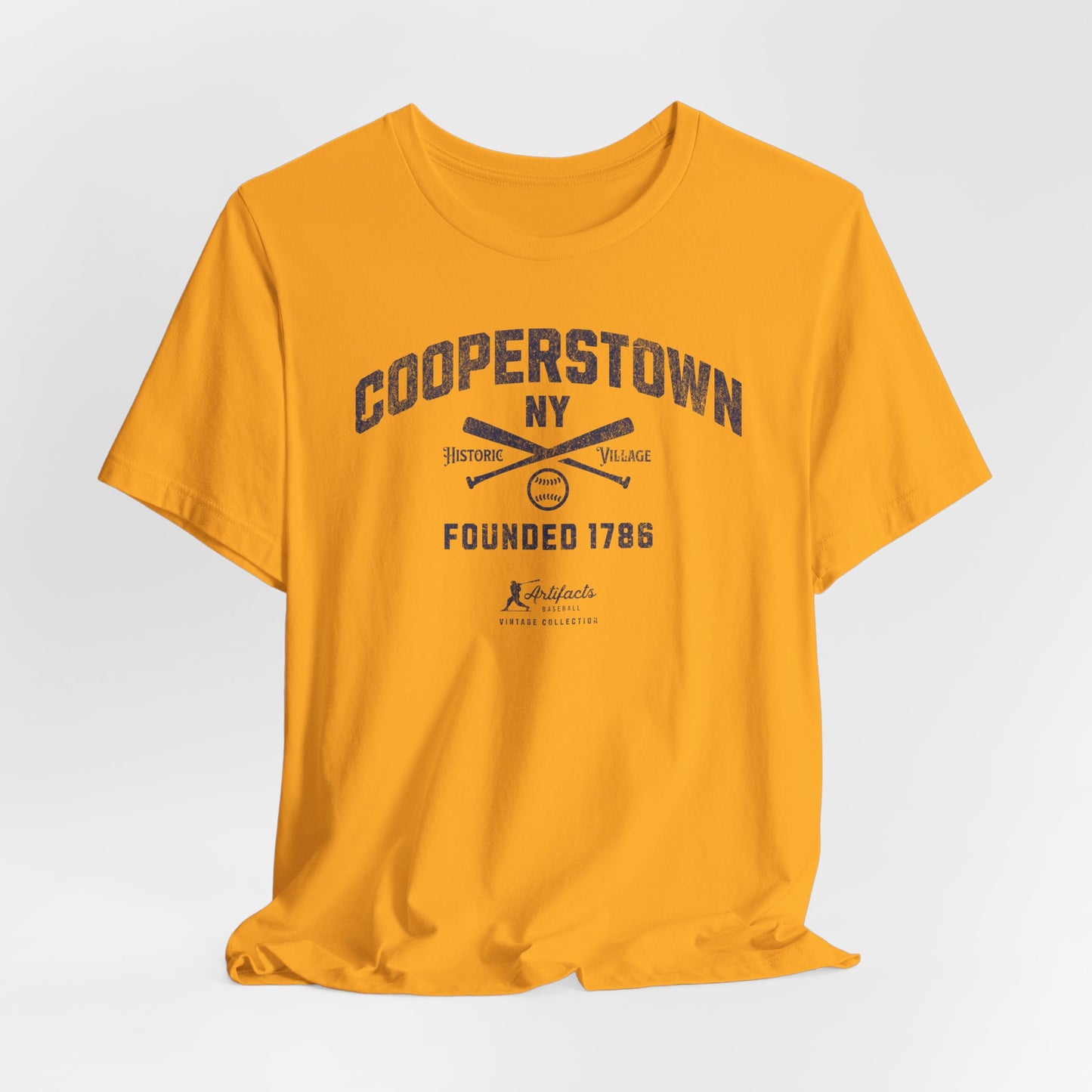 Cooperstown NY Baseball T-Shirt - Navy Print
