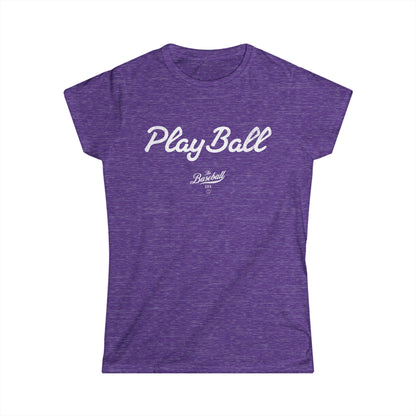 Play Ball White Print_Women's