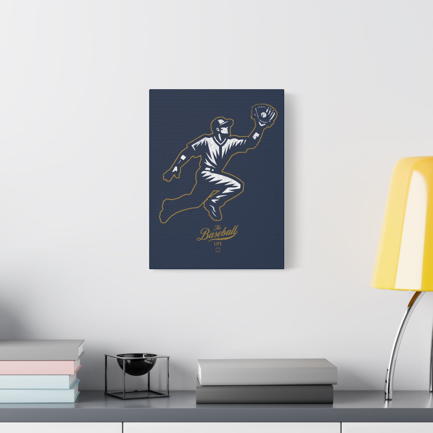 Player Icon Wall Art Canvas_Navy