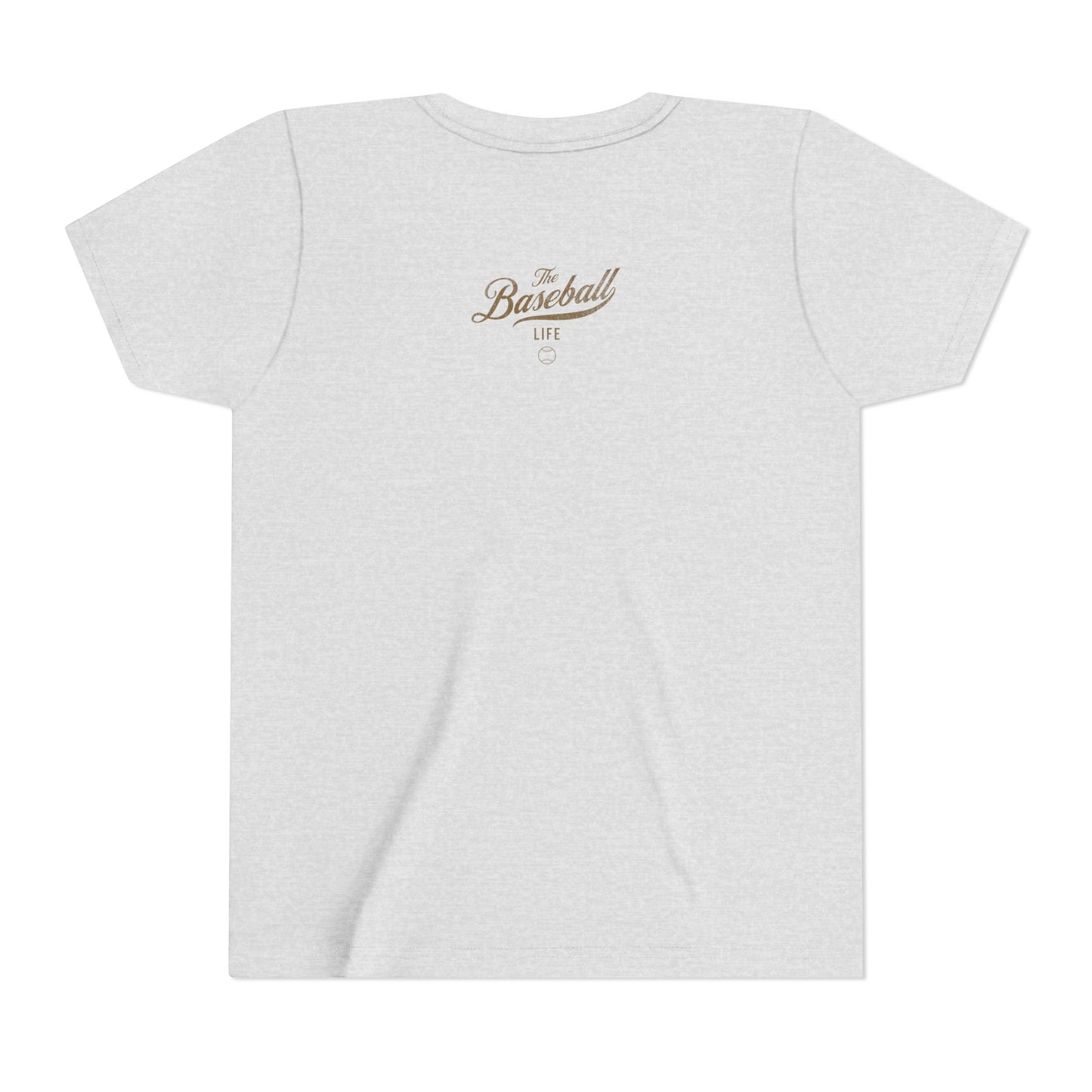 Youth The Baseball Life Classic Script T-Shirt_Old Gold Print