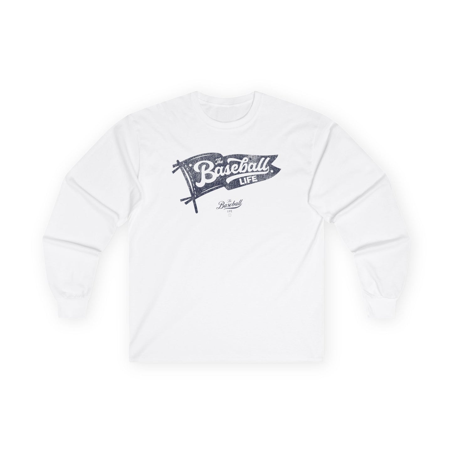 Classic Pennant_Navy Print Long-Sleeve T-Shirt