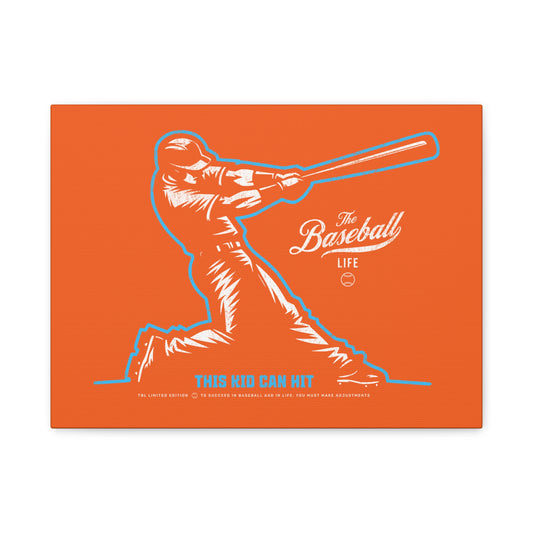 This Kid Can Hit  Wall Art Canvas_Orange