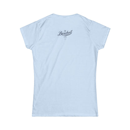 Women's Play Ball Baseball T-Shirt - Navy Print