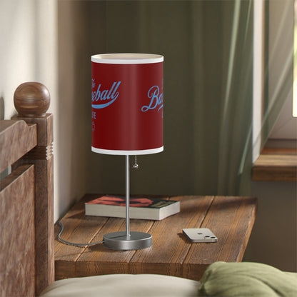 Table Lamp_Maroon w Carolina Blue Print