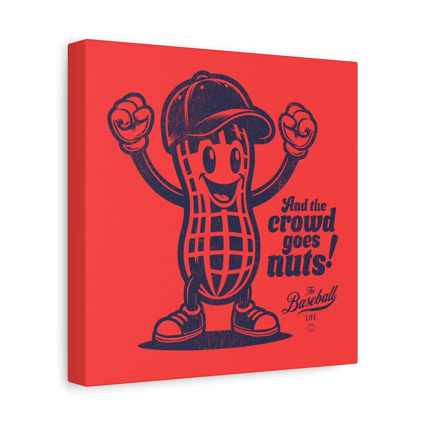 Crowd Goes Nuts Wall Art Canvas_Coral Red