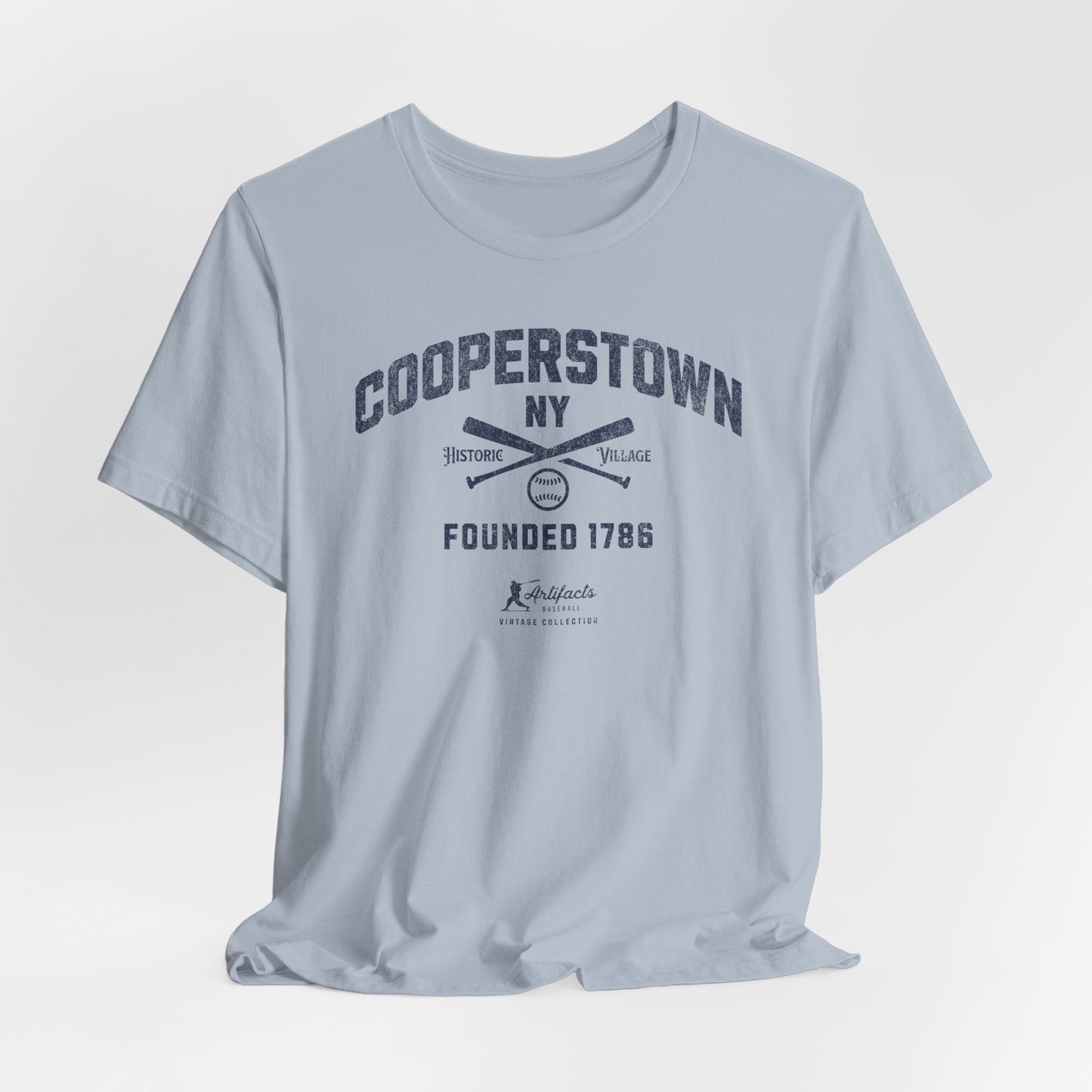 Cooperstown NY Baseball T-Shirt - Navy Print