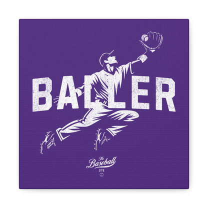 Baller Wall Art Canvas_Purple