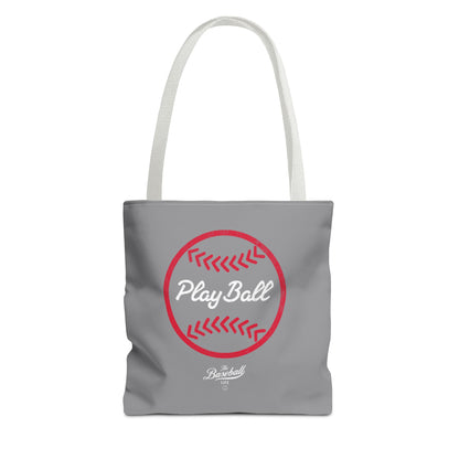 Baseball Icon Play Ball Tote Bag_Gray