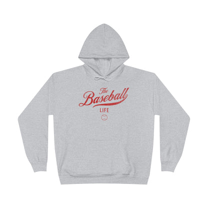 The Baseball Life Hoodie w/Grommets_Red Print