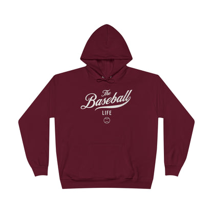 The Baseball Life Hoodie w/Grommets_White Print