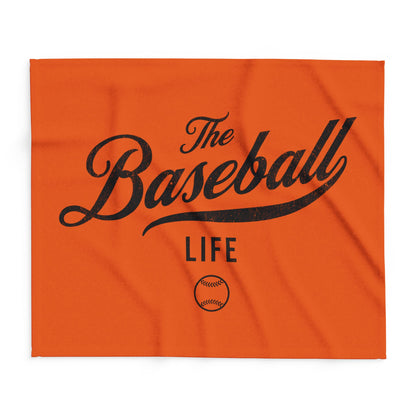 Fleece Blanket_Orange w Black Print