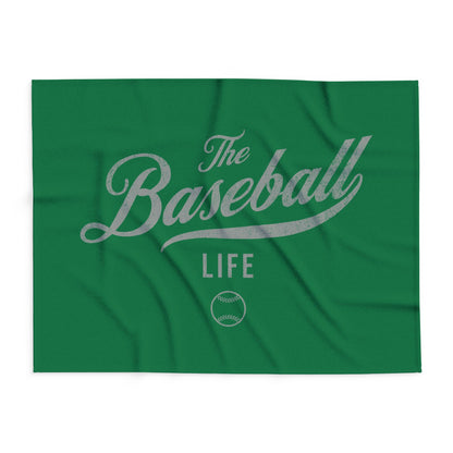 Fleece Blanket_Green w Silver Gray Print