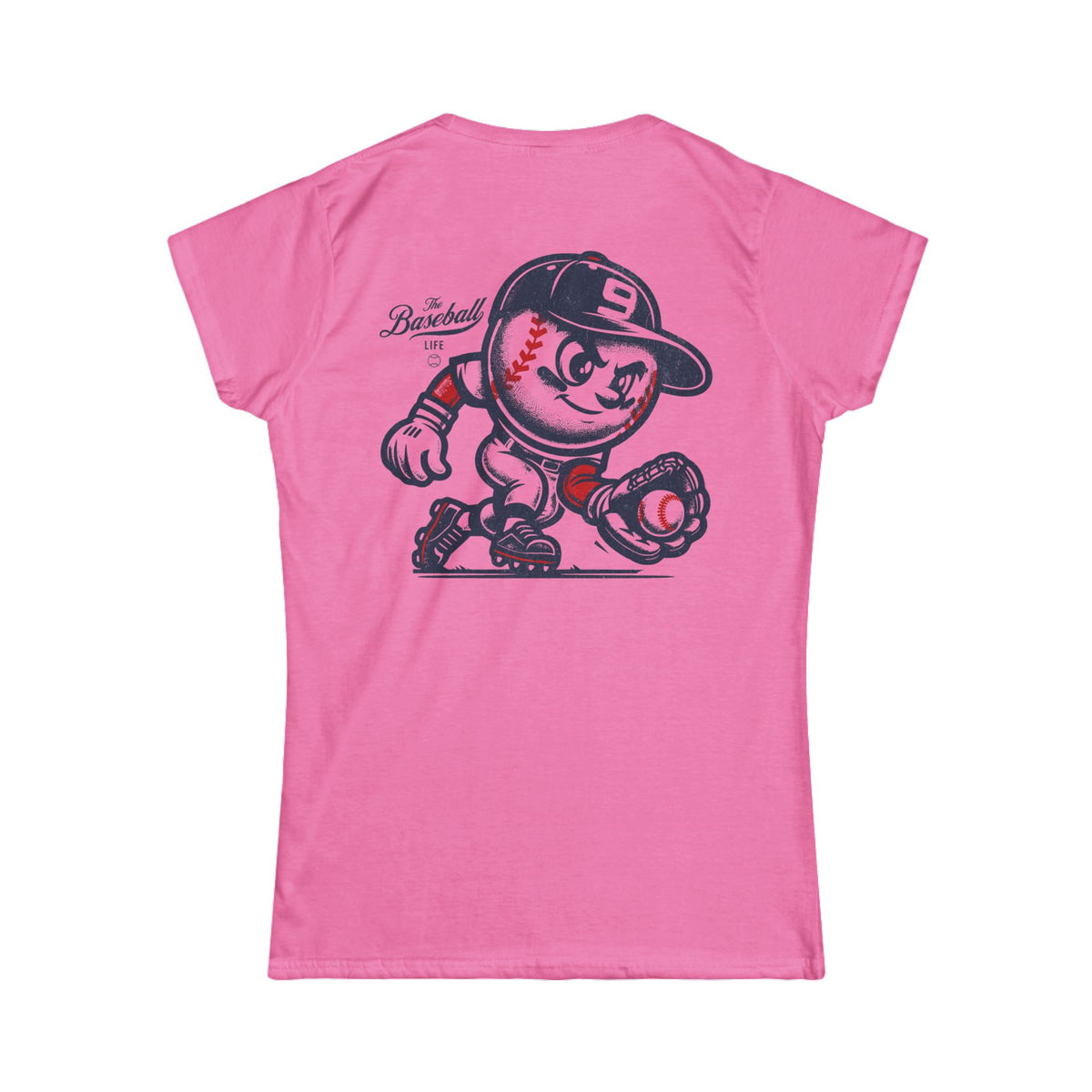 Mr. Baseball Mascot Fielding Women's T-Shirt