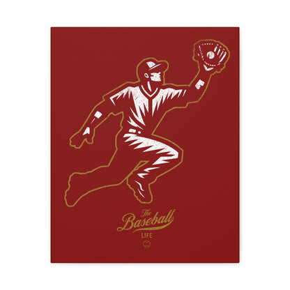 Player Icon Wall Art Canvas_Cardinal Red