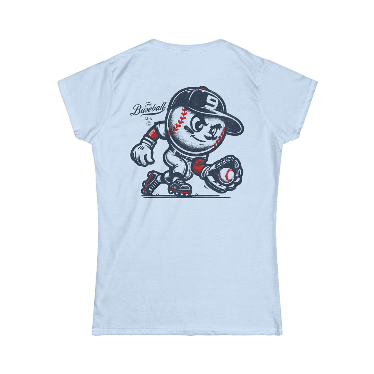 Mr. Baseball Mascot Fielding Women's T-Shirt