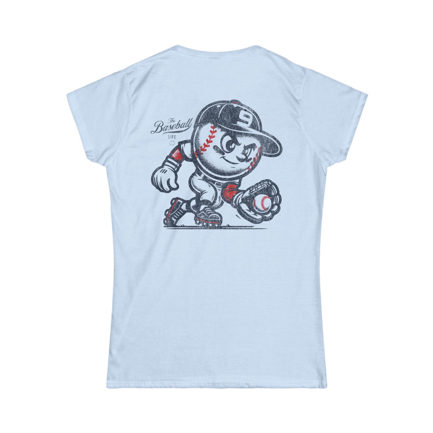 Women's Mr. Baseball Mascot Fielding T-Shirt