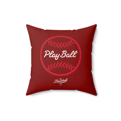 Accent Pillow_Play Ball Graphic Baseball_Maroon