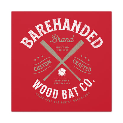 Barehanded Wood Bat Co. Wall Art Canvas_Red