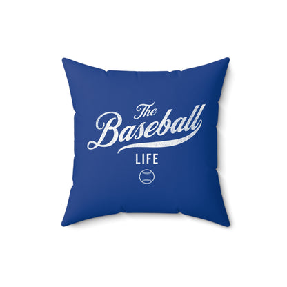 The Baseball Life Accent Pillow_Royal w White Print